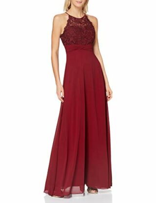 APART Langes Abendkleid Empire Stil, Rot