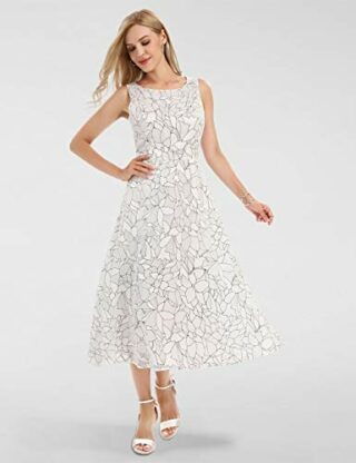 APART Leichtes Midi Sommerkleid, Schwarz