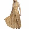 APART Maxi Kleid, Sommerkleid, Gürtel, Blüten-Print, Gelb