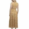 APART Maxi Kleid, Sommerkleid, Gürtel, Blüten-Print, Gelb