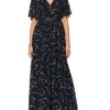 APART Maxikleid mit Blütendetails, Blau