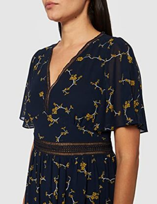 APART Maxikleid mit Blütendetails, Blau