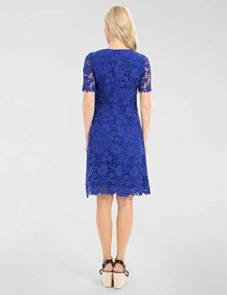 APART Partykleid mit Spitzen-Blüten, Blau