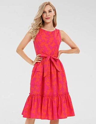 APART Sommerkleid mit Blumenmuster, Orange