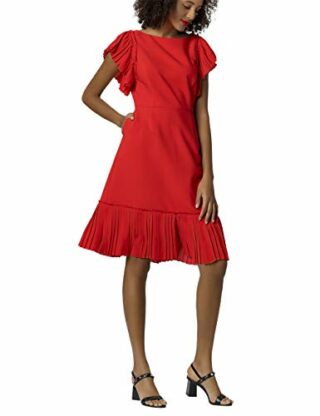 APART Sommerkleid mit plissierten Volants, Rot