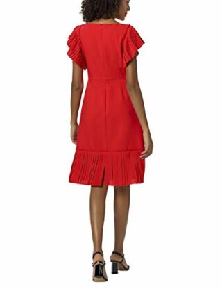APART Sommerkleid mit plissierten Volants, Rot
