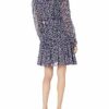 ASTR the label Desiree Minikleid in A-Linie mit V-Ausschnitt, Blau
