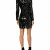 ASTR the label Paris Minikleid aus Samt mit Pailletten, Schwarz