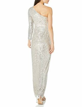 Adrianna Papell Kleid mit Paillettendrapierung Abendkleid, Silber