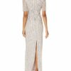 Adrianna Papell Kleid mit Perlenstickerei Abendkleid, Beige