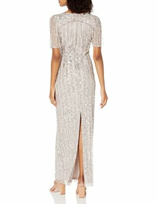 Adrianna Papell Kleid mit Perlenstickerei Abendkleid, Beige