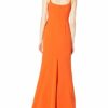 Adrianna Papell Plissiertes Meerjungfrauenkleid Abendkleid, Orange