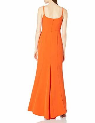 Adrianna Papell Plissiertes Meerjungfrauenkleid Abendkleid, Orange