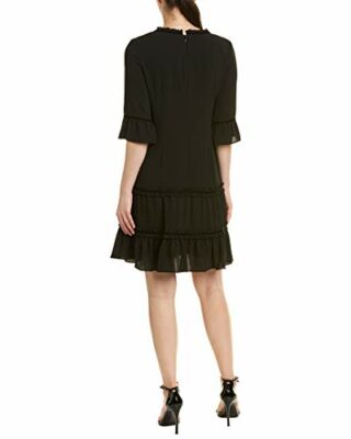 Adrianna Papell Abendkleid, 3/4-Ärmel, Schwarz