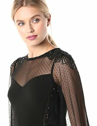 Adrianna Papell Abendkleid Maxikleid, Schwarz