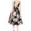 Adrianna Papell Abendkleid, Mikado-Kleid mit Print, Schwarz