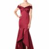 Adrianna Papell Abendkleid, Samtkleid, Rot