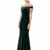 Adrianna Papell Abendkleid aus Stretch-Samt, Grün