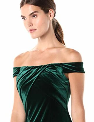 Adrianna Papell Abendkleid aus Stretch-Samt, Grün