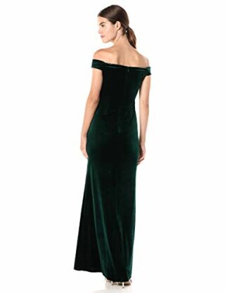 Adrianna Papell Abendkleid aus Stretch-Samt, Grün