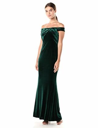 Adrianna Papell Abendkleid aus Stretch-Samt, Grün