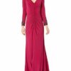 Adrianna Papell Abendkleid aus drapiertem Jersey, Rot