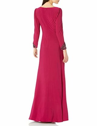 Adrianna Papell Abendkleid aus drapiertem Jersey, Rot