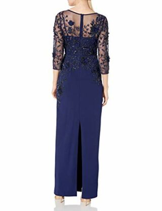 Adrianna Papell Abendkleid mit Perlenstickerei, Blau