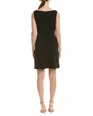 Adrianna Papell Ärmelloses Kleid in A-Line aus Crepe, Abendkleid, Schwarz