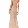 Adrianna Papell Ärmelloses Perlenkleid Abendkleid, Pink