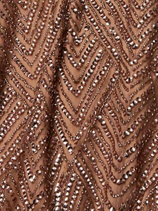 Adrianna Papell Ärmelloses Perlenkleid Abendkleid, Pink