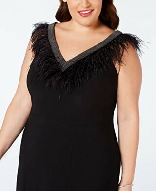 Adrianna Papell Ärmelloses langes Kleid, Abendkleid, Schwarz