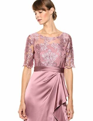 Adrianna Papell Besticktes langes Kleid Abendkleid, Pink