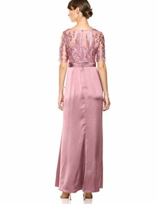 Adrianna Papell Besticktes langes Kleid Abendkleid, Pink