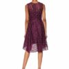 Adrianna Papell Butterblumenblüten Ausgestelltes Kleid, Pink