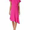 Adrianna Papell Divine Crepe Abendkleid mit drapierter Krawatte, Pink