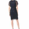Adrianna Papell Dolman Kurzes Kleid mit Perlenbesatz, Blau