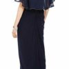 Adrianna Papell Drapiertes Maxi Kleid aus Chiffon-Jersey, Blau