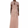 Adrianna Papell Godet-Kleid mit Blumenmuster, Abendkleid, Pink