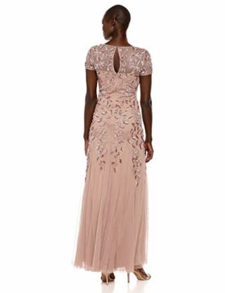 Adrianna Papell Godet-Kleid mit Blumenmuster, Abendkleid, Pink