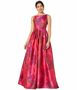 Adrianna Papell Jacquard-Ballkleid Abendkleid, Bunt