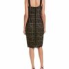 Adrianna Papell Jade LACE Ärmelloses Midi Etuikleid, Schwarz