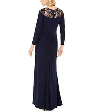 Adrianna Papell Jerseykleid mit Paillettenpasse Abendkleid, Blau