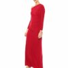 Adrianna Papell Langarm-Jerseykleid Abendkleid, Rot