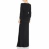 Adrianna Papell Langes Jerseykleid Abendkleid, Schwarz