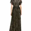 Adrianna Papell Langes Kleid mit Spitze, Schwarz