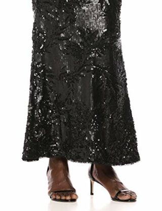 Adrianna Papell Langes Meerjungfrauenkleid Abendkleid, Schwarz