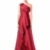 Adrianna Papell Langes Mikado-Kleid Abendkleid, Rot