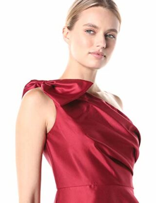 Adrianna Papell Langes Mikado-Kleid Abendkleid, Rot