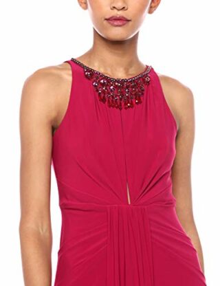 Adrianna Papell Mattiertes Jerseykleid Abendkleid, Rot